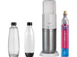 Sodastream 1016812490 Gasatore Duo Con Bottiglia Di Vetro Bianco Acciaio Inossidabile