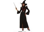 Costume Da Strega Insegnante Nero-Rosso L (42-44)