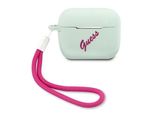 Guess Guacaplsvsbf Cover Airpods Pro Blu Fucsia/Blu Fuschia Silicone Vintage