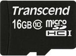 Transcend - Scheda Di Memoria Flash (Adattatore Microsdhc/Sd Incluso) - 16 Gb - Classe 10 - Microsdhc