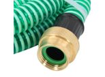 Vidaxl Tubo Di Aspirazione Con Raccordi In Ottone Verde 1,1" 7 M Pvc"