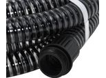 Vidaxl Tubo Di Aspirazione Con Raccordi In Ottone Nero 1,1" 10 M Pvc"