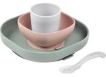 Set Di Stoviglie In Silicone Beaba 4 Pezzi - Eucalipto