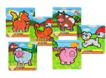 Teddies Mini Puzzle In Legno 9 Pezzi I Miei Primi Animali Per I Più Piccoli 15X15X0,8Cm Asst