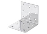 Alberts 848248 Staffa Per Piastra Forata, Acciaio Inox, 60 X 60 X 60 Mm, Set Da 25