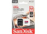 Sandisk Ultra Microsdhc 64GB 140Mb/S.Adapt.Sdsquab-064G-Gn6Ia