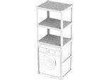 Scaffale In Plastica A 3 Ripiani Per Lavatrice 75X60X184 Cm