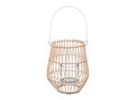 Laterne - Metall Und Rattan - H21 -5 Cm - Atmosphera Interior Designer