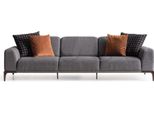 Divano 4 Posti Colore Grigio Soggiorno Design Stile Arredamento Moderno Nuovo