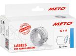 Meto 30007367 Etichette Meto Per Etichettatrici Di Prezzo, 32 X 19 Mm, Bianco
