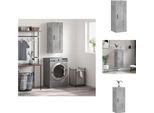 Vidaxl Armadio A Muro Grigio Cemento 34,5X34X90 Cm Materiale Legno - Credenze