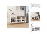 Vidaxl Scarpiera Bianca 102X36X60 Cm In Legno - Portascarpe E Armadietti