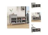 Vidaxl Portascarpe Grigio Cemento 102X36X60 Cm In Legno - Portascarpe E Armadietti