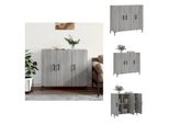 Vidaxl Credenza Grigio Sonoma 90X34X80 Cm Materiale A Base Di Legno - Credenze