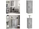 Vidaxl Armadio A Muro Grigio Cemento 34,5X34X90 Cm In Legno - Armadio A Muro - Armadio A Muro - Armadio - Armadio Portaoggetti
