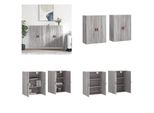Vidaxl Armadi A Muro 2 Pz. Grigio Sonoma 69,5X34X90 Cm - Armadio A Muro - Armadio A Muro - Armadio - Armadio Portaoggetti
