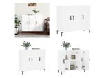 Vidaxl Credenza Bianca 90X34X80 Cm Materiale A Base Di Legno - Credenza - Credenza - Armadio - Armadio Portaoggetti