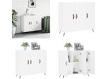 Vidaxl Credenza Bianca 90X34X80 Cm Materiale A Base Di Legno - Credenza - Credenza - Armadio - Armadio Portaoggetti