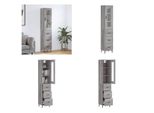 Vidaxl Credenza Grigio Sonoma 34,5X34X180 Cm Materiale A Base Di Legno - Credenza - Credenze - Credenza - Armadio
