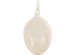 Ciondolo Uovo Di Pasqua Clayre & Eef Ø 6X10 Cm In Vetro Giallo