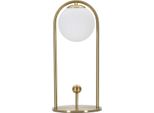 Mauro Ferretti Lampada Da Tavolo Glamy Arc E14 Ø 21X47 Cm Oro Bianco