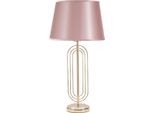 Mauro Ferretti Lampada Da Tavolo Krista E27 Ø 33X64 Cm Oro Rosa