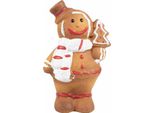 Clayre & Eef Decorazione Natalizia Omino Di Pan Di Zenzero 15 Cm Ceramica Marrone