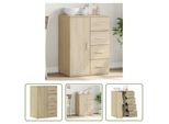 The Living Store Credenza Rovere Sonoma 59X39X80 Cm Materiale A Base Di Legno