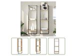 The Living Store Mensola A Muro 3 Scomparti Rovere Sonoma 30X25X100 Cm Materiale In Legno