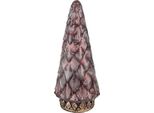 Clayre & Eef Decorazione Natalizia Con Illuminazione A Led Albero Di Natale Ø 11X24 Cm In Vetro Rosso