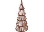 Clayre & Eef Decorazione Natalizia Con Illuminazione A Led Albero Di Natale Ø 9X21 Cm Plastica Color Rame