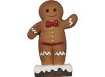 Clayre & Eef Decorazione Natalizia Omino Di Pan Di Zenzero 10X5X15 Cm Ceramica Marrone