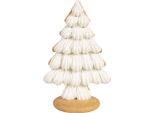 Clayre & Eef Decorazione Natalizia Albero Di Natale 17X11X26 Cm Beige Poliresina