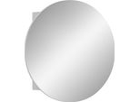 Mobiletto Specchio Da Bagno Riff Ø70Cm 1 Anta Bianco.
