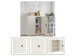 The Living Store Armadio Per Archiviazione Bianco 90X40X105 Cm In Acciaio