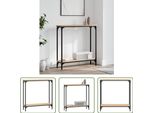 The Living Store Tavolo Consolle Rovere Sonoma 75X22,5X75 Cm Materiale In Legno