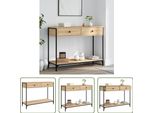 The Living Store Tavolo Consolle Rovere Sonoma 100X34,5X75 Cm Materiale In Legno