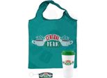 Set Regalo Friends Central Perk On The Go: Borsa Della Spesa. Tazza Da Viaggio. Portachiavi