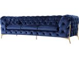 Divano Chesterfield Couch Upholstery Xxl Big Set Textile 3+1+1 Divani Di Design