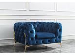 Divano Italiano 2X Divano Monoposto Set Chesterfield 1+1 Poltrona Imbottita