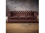 Divano A 3 Posti Imbottito Chesterfield Marrone Antico Divano Divano Sedile Set Nuovo