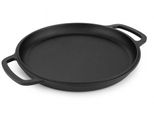 Maysternya Padella Per Grigliare In Ghisa - ø 26 X 6 Cm - Accessori Per Barbecue - Cucina All'aperto - Cottura - Stampo Da Forno - Regalo Per Barbecue - Nero Opaco