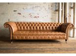 Chesterfield Rivestimento In Pelle Divano Di Lusso Divano Di Design Divano Classico 4 Posti Nuovo