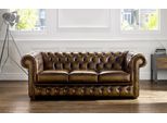 Divano Chesterfield Designer Stile Antico Divano Tappezzeria Set 3 Posti Nuovo