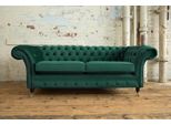 Divano 3 Posti Divano Chesterfield Imbottito Set Di Sedili In Pelle Design Tessile Velluto