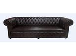 Divano Imbottito Chesterfield A 4 Posti In Stile Antico In Pelle E Tessuto Divano In Tessuto