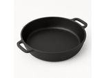 Padella Per Grigliare In Ghisa Ø28 Cm - Stampo Per Grigliare E Forno Per Cucina All'aperto, Barbecue E Forno - Padella Sostenibile Da Regalare - Nero