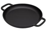 Padella Per Grigliare In Ghisa Maysternya - ø 34 X 4 Cm - Accessori Per Barbecue - Cucina All'aperto - Barbecue - Arrosto - Stampo Per Forno - Regalo Per Barbecue - Regalo - Nero
