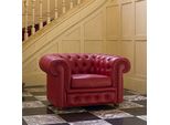 Poltrona Chesterfield Rossa 1 Posto Designer Divano In Pelle Divano Tappezzeria Televisione Nuovo