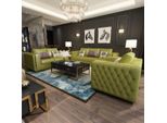 Set Divano Zona Giorno 3+2+1 Posti In Pelle Divano Chesterfield